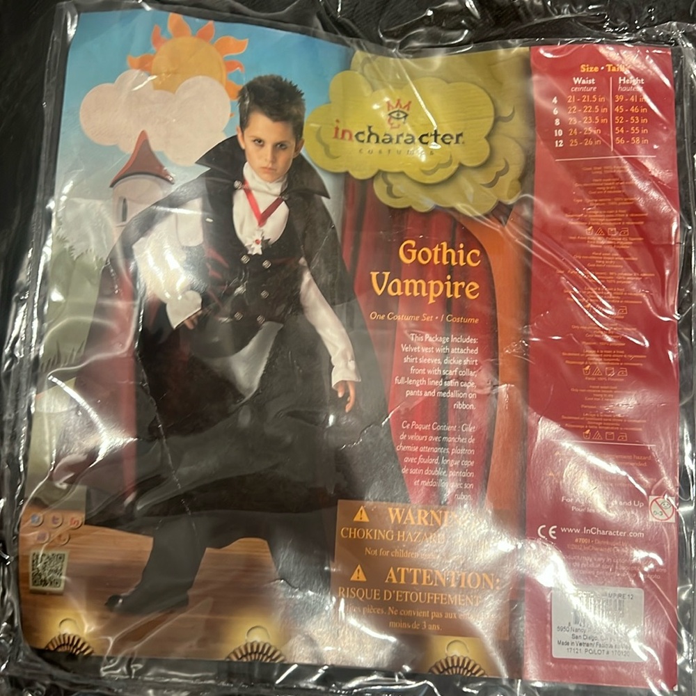 Boys vampire costume